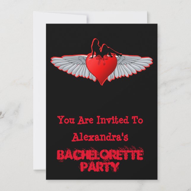 Invitation Bachelortie style rock tatouage Biker (Devant)