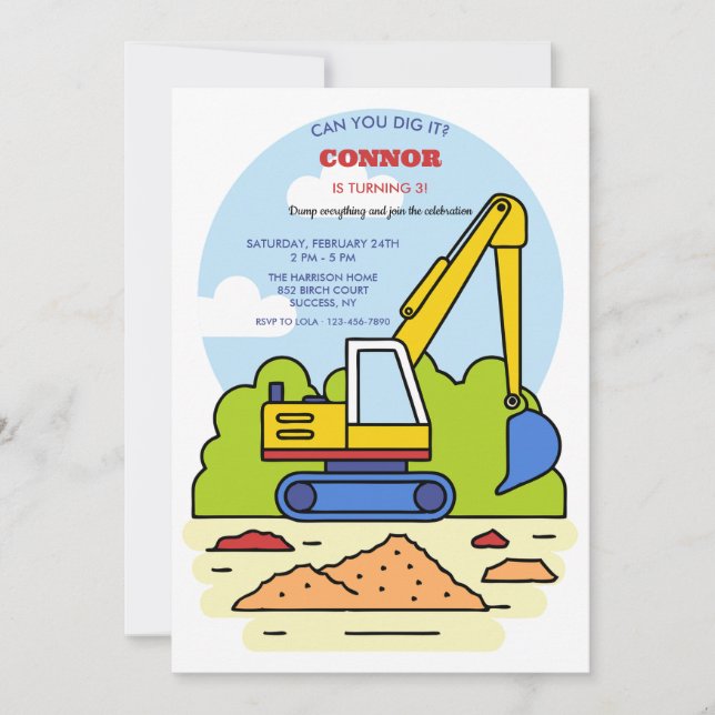 Invitation Backhoe (Devant)