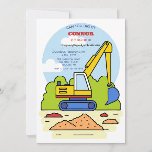 Invitation Backhoe