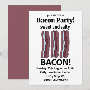 Invitation Bacon sucré et salé