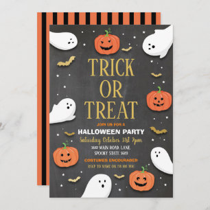 Invitation Bags Gold pour les fêtes d'Halloween