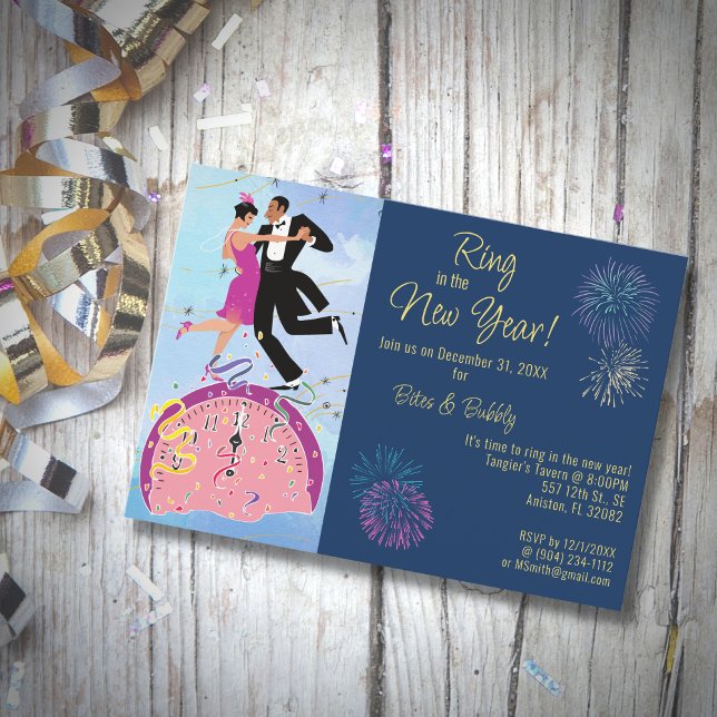 Invitation Bague dans l'invitation de la fête du Nouvel An (Créateur téléchargé)