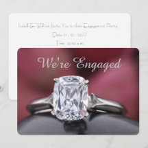 Bague de fiançailles en diamant avec design photo