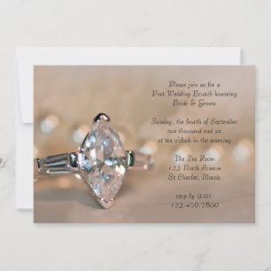 Invitation Bague de fiançailles en diamant Marquise Après le 