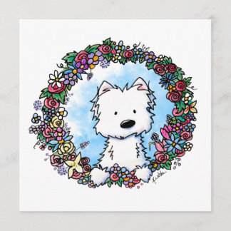 Invitation Bague de printemps Westie Chien 
