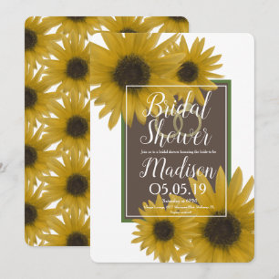 Invitation Bague en feuille de tournesol réaliste douche de m