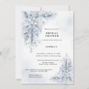Invitation Baie blanches gelées Baby Shower d'hiver