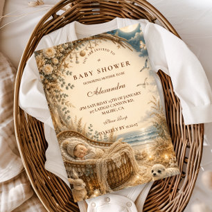 Invitation Baie Enchantée Baby Shower Bohème