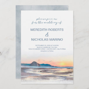 Invitation Baie Morro   Watercolor Beach Mariage