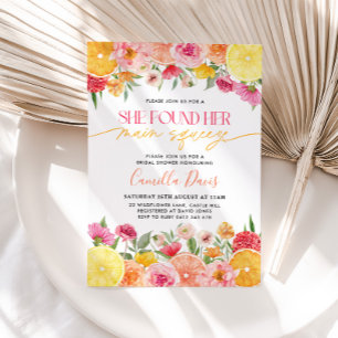 Invitation Baie principale Citron Citrus Bright Mariage 