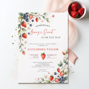 Invitation Baies Botaniques Douces Fruitées Baby Shower
