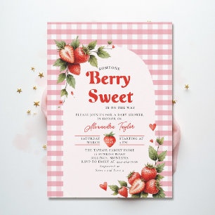 Invitation Baies Sucrées Jardin de Gingham Baby Shower