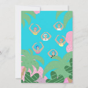 Invitation Baigneurs artistiques   Illustration de natation a