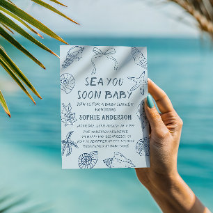 Invitation Baignoire “À bientôt bébé” Shower de bébé sur le t