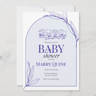 Invitation Bain de bébé à la typographie Chic