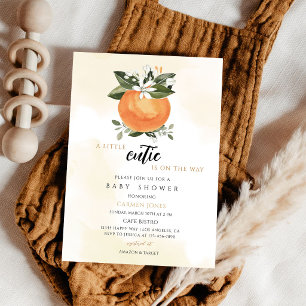 Invitation Bain de bébé Citrus Orange Clémentine