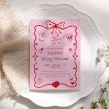 Bain de bébé mignon rouge et rose pour filles ou g