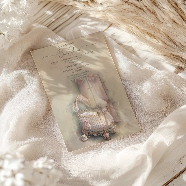Invitation Bain de bébé Shabby Chic (Créateur téléchargé)