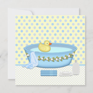 Invitation Bain de Garçon Fête Prénatale