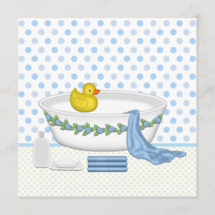 Invitation Bain de Garçon Fête Prénatale