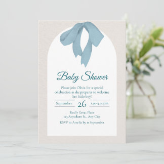 Invitation Bain-marie Ours en peluche Montgolfière Baby Showe