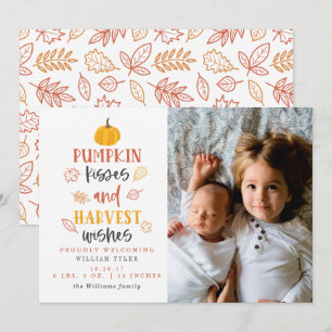 Invitation Baisers citrouilles et souhaits de récolte Faire-p