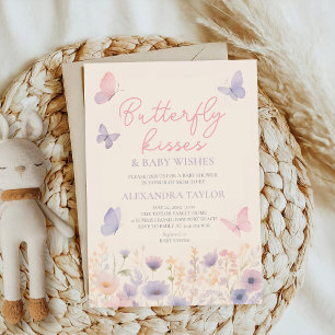 Invitation Baisers de papillon Vœux printemps été automne hiv