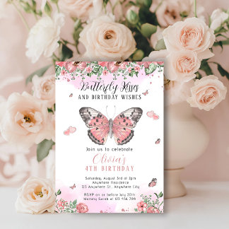 Invitation Baisers rose et or