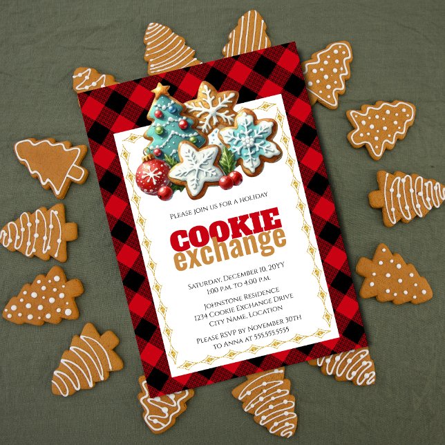 Invitation Baking Holiday Cookie Exchange (Cookie exchange invitation)