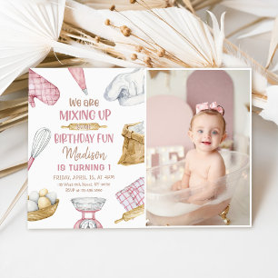 Invitation Baking Party fille enfants Cuisine Anniversaire Ph