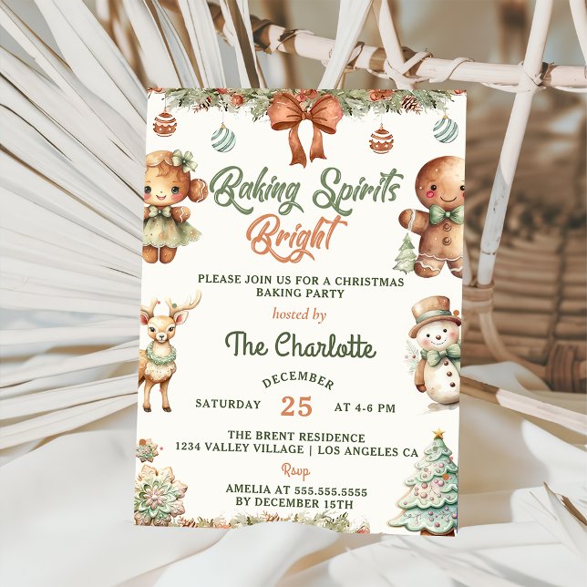 Invitation Baking Spiritueux Fête de Noël (Créateur téléchargé)
