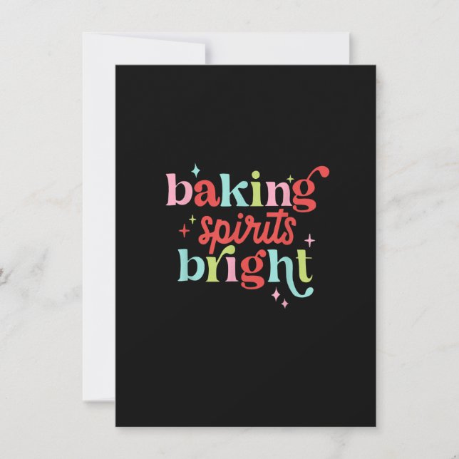 Invitation Baking Spiritueux Noël brillant Cookie Amant drôle (Devant)