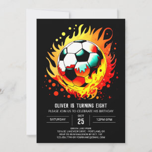Invitation Bal coloré Football en ligne Anniversaire