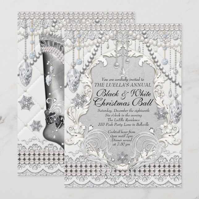 Invitation Bal de Diamond et Pearl Holiday (Devant / Derrière)