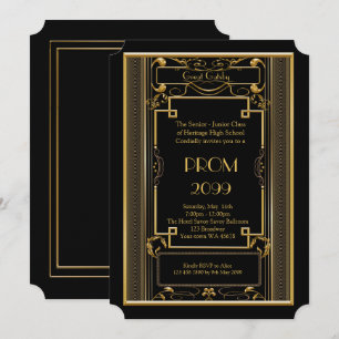 Invitation Bal d'étudiants Supérieur-Junior, grand Gatsby,