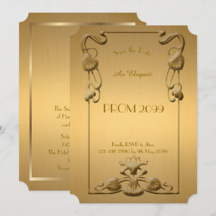 Invitation Bal d'étudiants Supérieur-Junior, or de l'or X