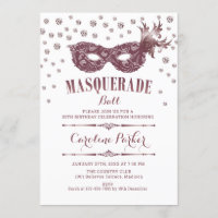 Bal Mascarade Blanc Mauve Rose