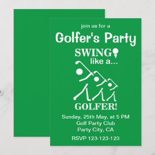 Invitation Balancez comme un golfeur Fête de golf