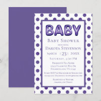 Balcon bébé | Baby shower violet royal violet