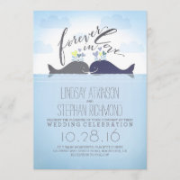 Baleines bleues mignonnes et romantiques Mariage n