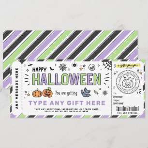 Invitation Balise cadeau Halloween Billet cadeau Surprise