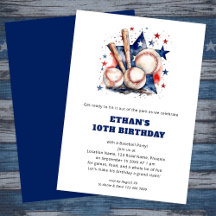 Ball Bats Stars Enfants Baseball Anniversaire Roug