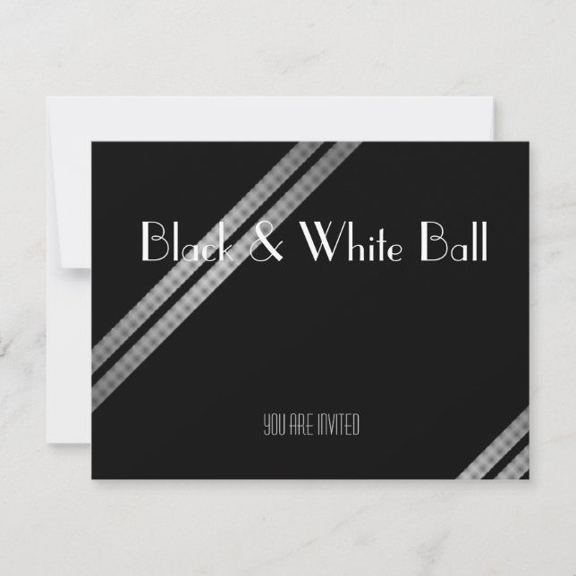 Invitation Ball noir et blanc (Devant)