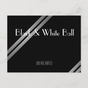 Invitation Ball noir et blanc