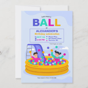 Invitation Ball Pit Party