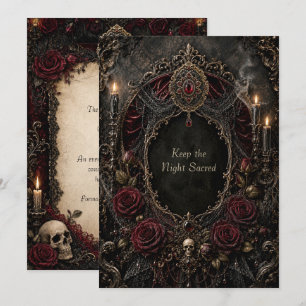 Invitation Balle d'anniversaire gothique Halloween, Sauvegard