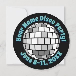 Invitation Balle Disco Rétro PERSONNALISÉE