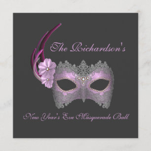Invitation "Balle mascarade du réveillon du Nouvel An" - Masq