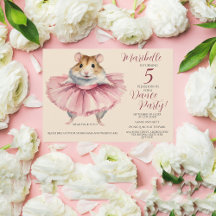 Ballerina Hamster Girls Birthday Party