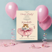 Ballerina Hamster Girls Birthday Party
